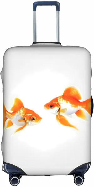 Cute goldfish Print Washable Suitcase Cover Protective Luggage Cover Anti Scratch Travel Gear Protector