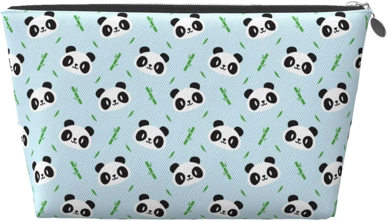 Cute Mochi Panda Makeup Bag Women Travel Size Toiletries Leather Waterproof Toiletry Bag Travel Essentials for Shampoo, Conditioner, Personal Item, Toiletries