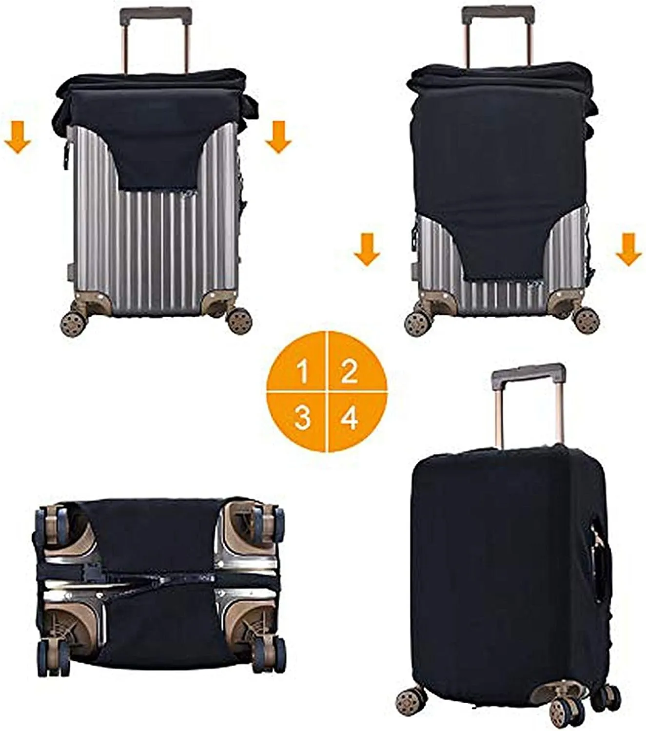 Cute Penguin Print Washable Suitcase Cover Protective Luggage Cover Anti Scratch Travel Gear Protector