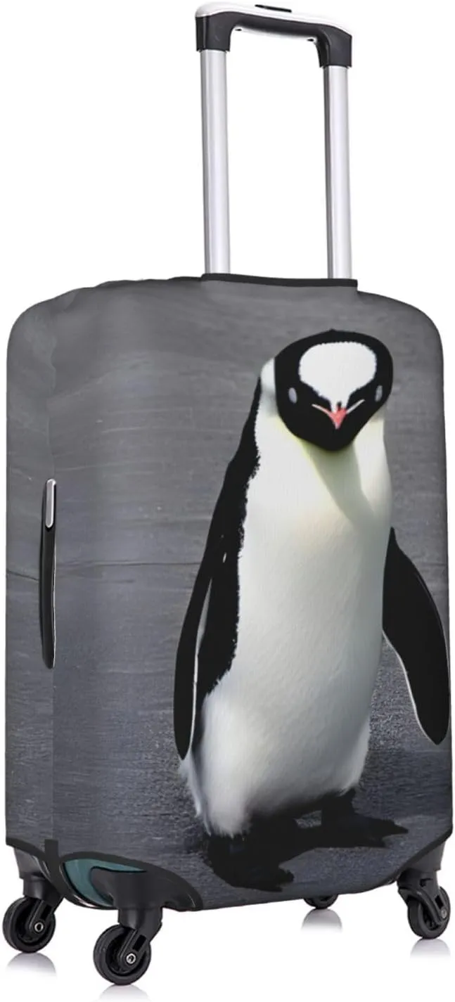 Cute Penguin Print Washable Suitcase Cover Protective Luggage Cover Anti Scratch Travel Gear Protector