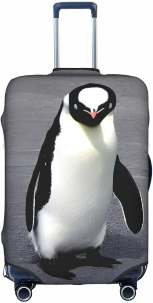 Cute Penguin Print Washable Suitcase Cover Protective Luggage Cover Anti Scratch Travel Gear Protector