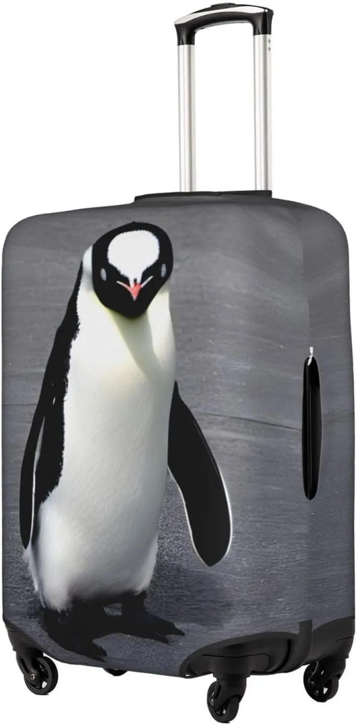 Cute Penguin Print Washable Suitcase Cover Protective Luggage Cover Anti Scratch Travel Gear Protector