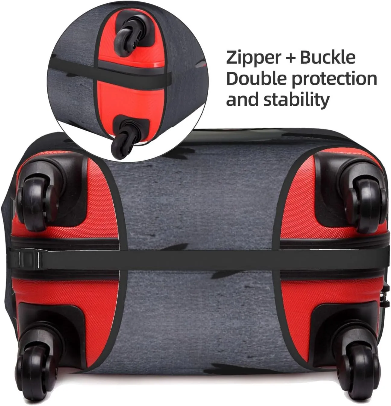 Cute Penguin Print Washable Suitcase Cover Protective Luggage Cover Anti Scratch Travel Gear Protector
