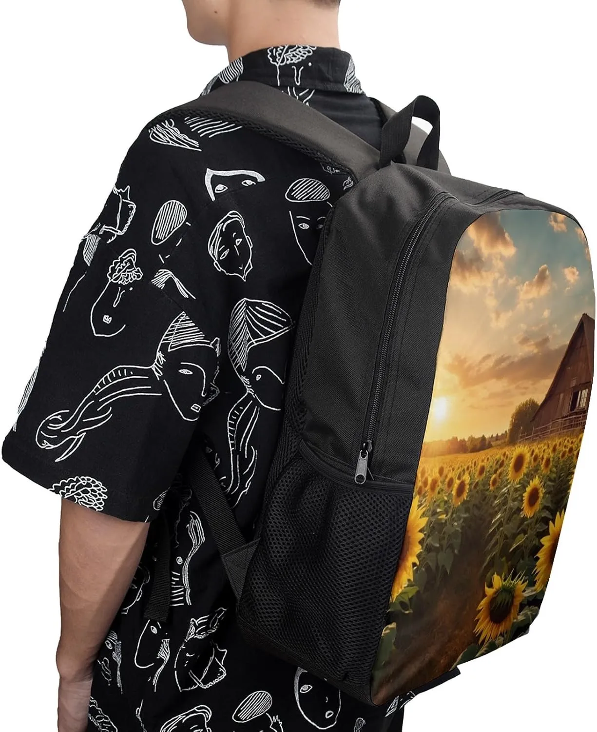 Daisy Sunset School Backpack Lightweight Laptop Backpacks Large Capacity 1 Main Compartment Outdoor Bookbag for Kids Boys Girls (Color6)