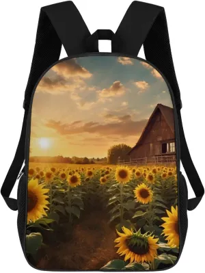 Daisy Sunset School Backpack Lightweight Laptop Backpacks Large Capacity 1 Main Compartment Outdoor Bookbag for Kids Boys Girls (Color6)