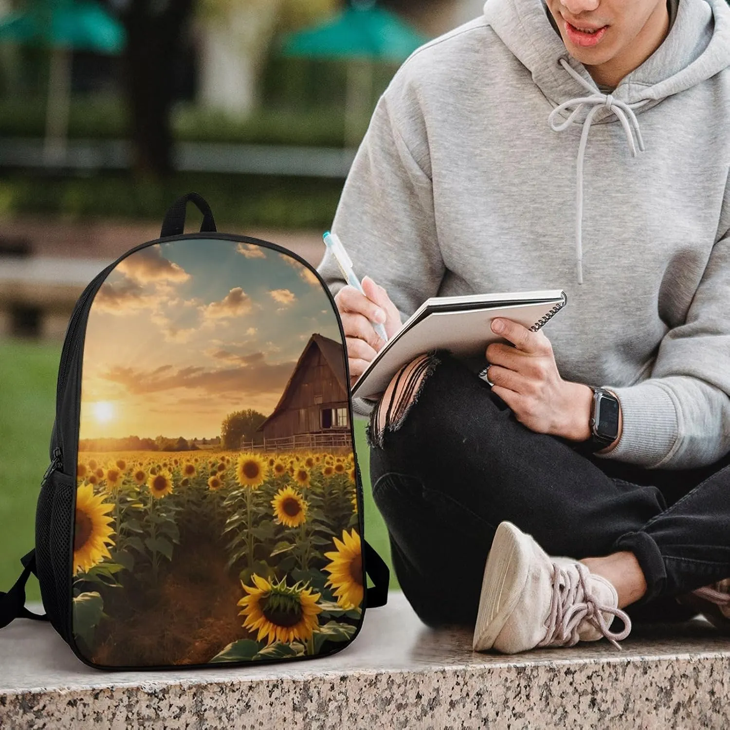 Daisy Sunset School Backpack Lightweight Laptop Backpacks Large Capacity 1 Main Compartment Outdoor Bookbag for Kids Boys Girls (Color6)
