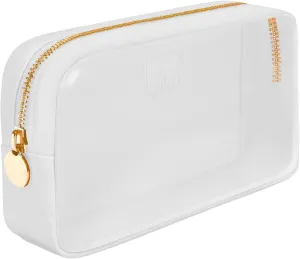DANCOUR Small Clear Makeup Bag  Mini Pouch for Purse, White Cosmetic Travel Case, Compact Clear Cosmetic Bag, Mini Purse Pouch for Travel
