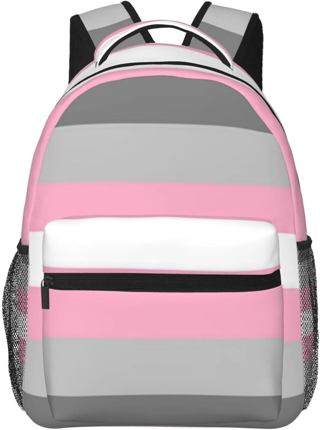 Demigirl Pride Flag Backpack Double Shoulder Bag 15 Inch Laptop Bagpack for Hiking Work Camping Travel