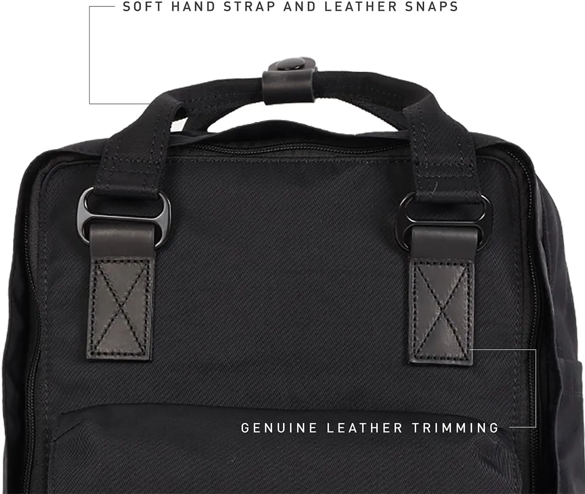 Doughnut Travel Laptop Backpack, Slim Durable Daypack Backpacks, Water Resistant Computer 16L Bag for Men & Women Fits 14 Inch Notebook(B BLACK)