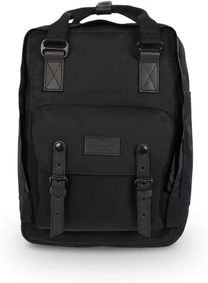 Doughnut Travel Laptop Backpack, Slim Durable Daypack Backpacks, Water Resistant Computer 16L Bag for Men & Women Fits 14 Inch Notebook(B BLACK)