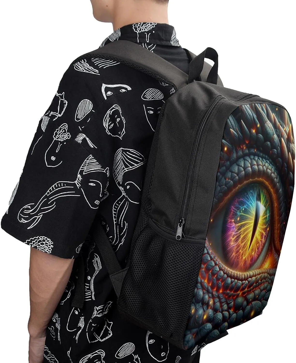 Dragons Eye School Backpack Lightweight Laptop Backpacks Large Capacity 1 Main Compartment Outdoor Bookbag for Kids Boys Girls (Color7)