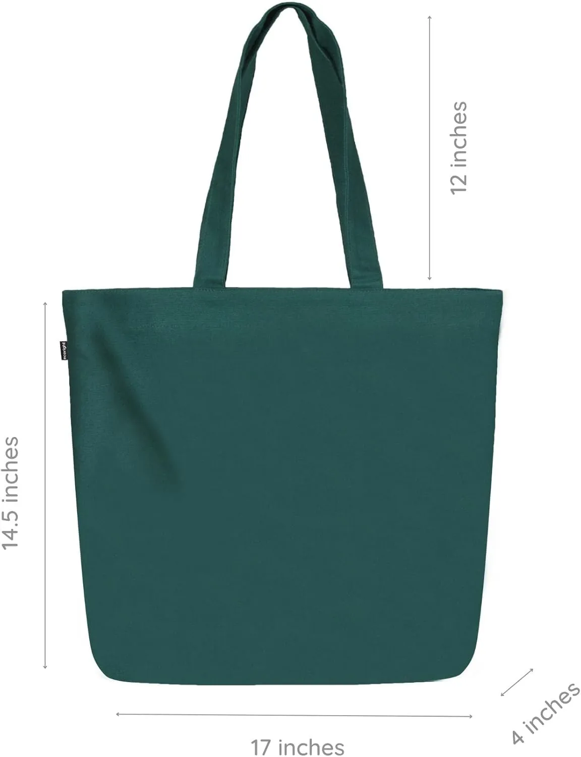 Ecoright Aesthetic Canvas Tote Bag for Women Large Zipper Tote Bags with Pocket, Womens Tote Bag for Yoga, Work, Beach