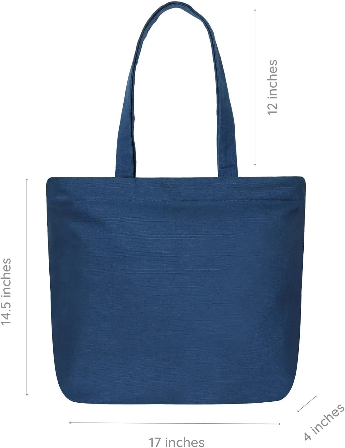 Ecoright Aesthetic Canvas Tote Bag for Women Large Zipper Tote Bags with Pocket, Womens Tote Bag for Yoga, Work, Beach