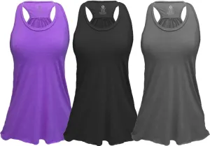 Epic MMA Gear Flowy Racerback Tank Top, Regular and Plus Sizes Pack of 3