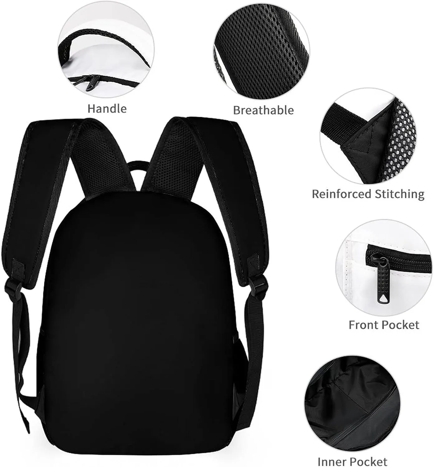 Fiokroo Black And White Marble Backpack School Bag For Students Teens Men Women Laptop Backpacks Travel Daypack Bag With Multiple Pockets