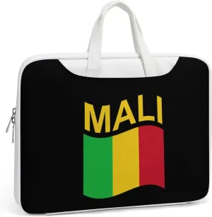 Flag of Mali Leather Bag Laptop Case Slim Water Resistant Computer Bags with Handle Briefcase for Work