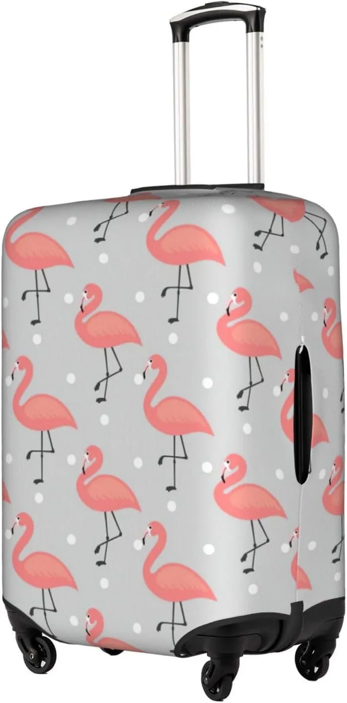 Flamingo Print Washable Suitcase Cover Protective Luggage Cover Anti Scratch Travel Gear Protector