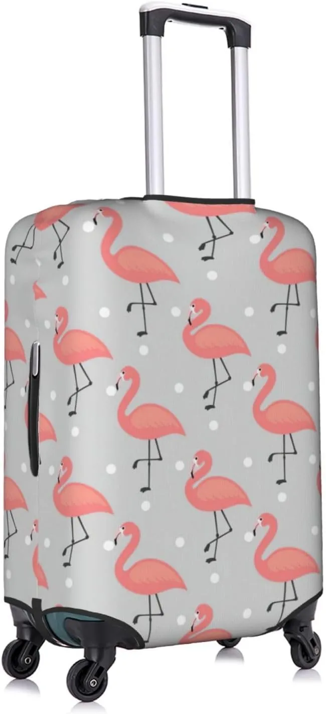 Flamingo Print Washable Suitcase Cover Protective Luggage Cover Anti Scratch Travel Gear Protector