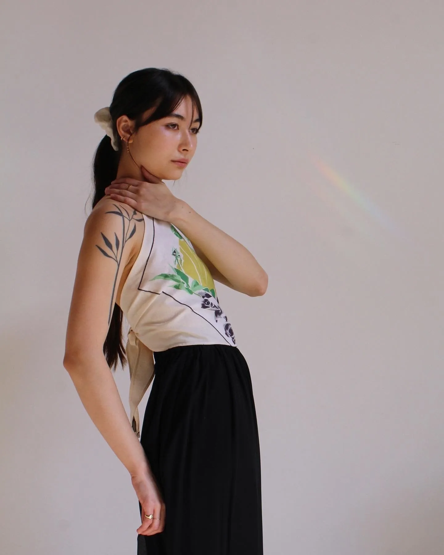 Floral Hankie Halter Tops