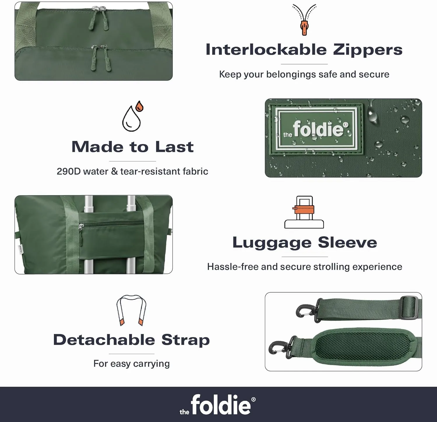 Foldable Travel Tote Bag for Women - 40L Weekender Bag with Multiple Pockets - Carry On Personal Item Travel Bag