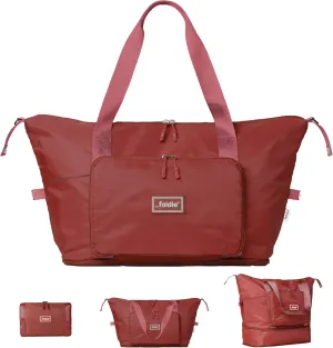 Foldable Travel Tote Bag for Women - 40L Weekender Bag with Multiple Pockets - Carry On Personal Item Travel Bag
