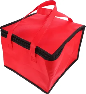 Garneck Insulated Bag for Food - Heavy Duty Pizza Tote Pouch - Foldable Grocery Bag for Restaurants and Catering Versatile Insulated Storage Red