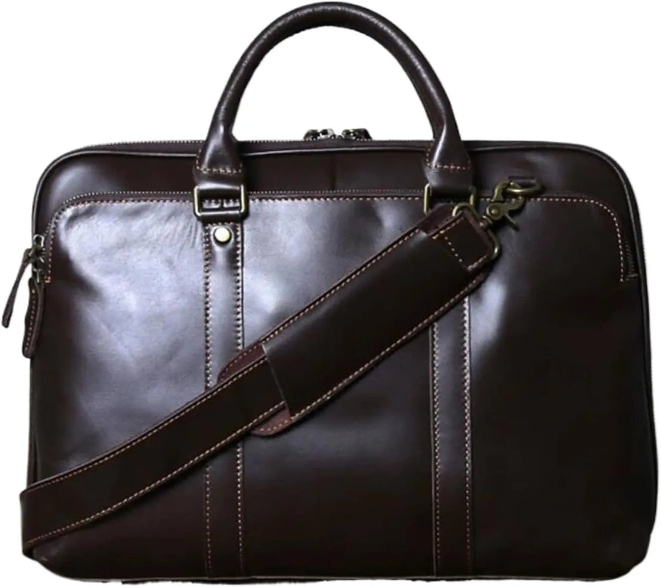 Genuine Leather Messenger Shoulder Bags Handbags Briefcases Mens Laptop Bags Carrying Cases