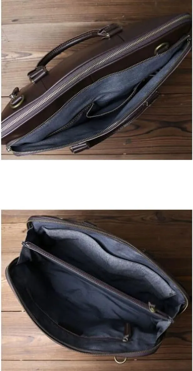 Genuine Leather Messenger Shoulder Bags Handbags Briefcases Mens Laptop Bags Carrying Cases