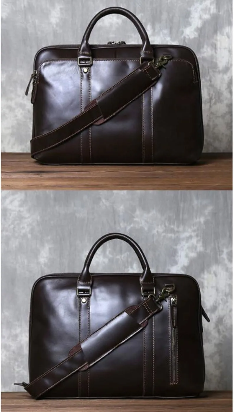 Genuine Leather Messenger Shoulder Bags Handbags Briefcases Mens Laptop Bags Carrying Cases