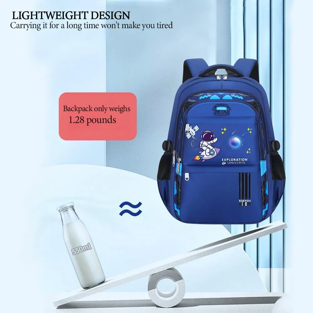 Girl Backpack for Boys. Bookbag for School with Anti-Theft Lock,Cool Backpack for Boys Includes Pencil Bag,Teenage Boys School Backpack Children Leisure Day Bag Student Book Bag Blue