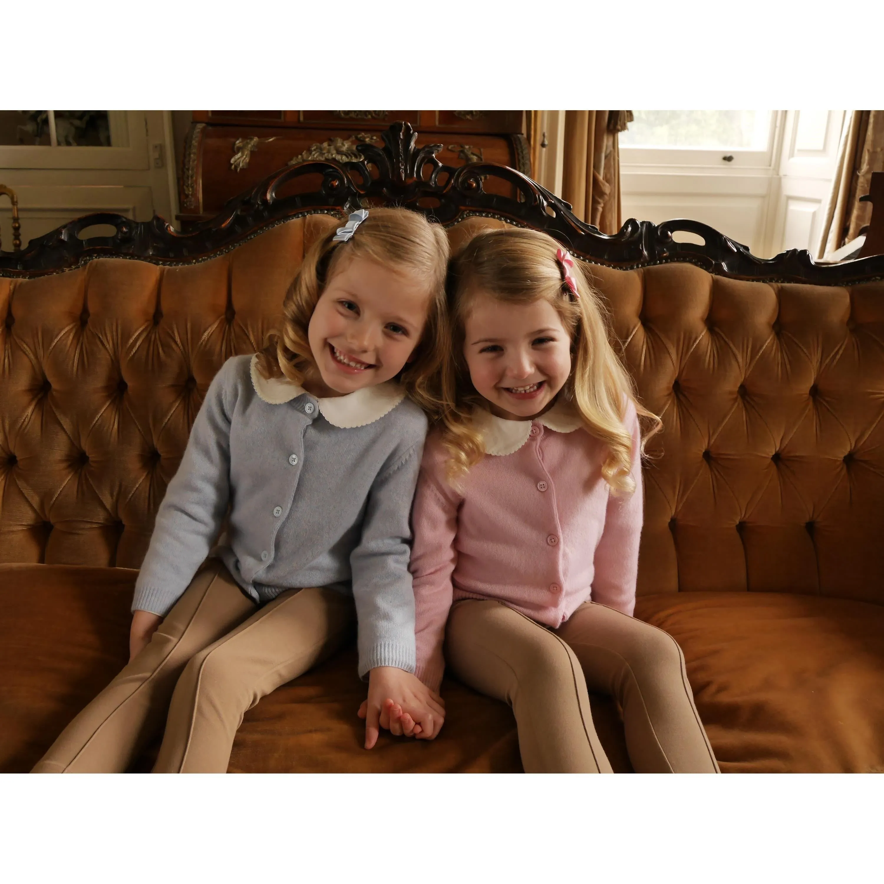 Girls Pink Cashmere Cardigan