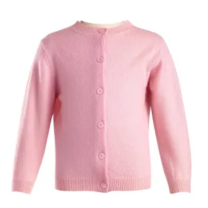 Girls Pink Cashmere Cardigan