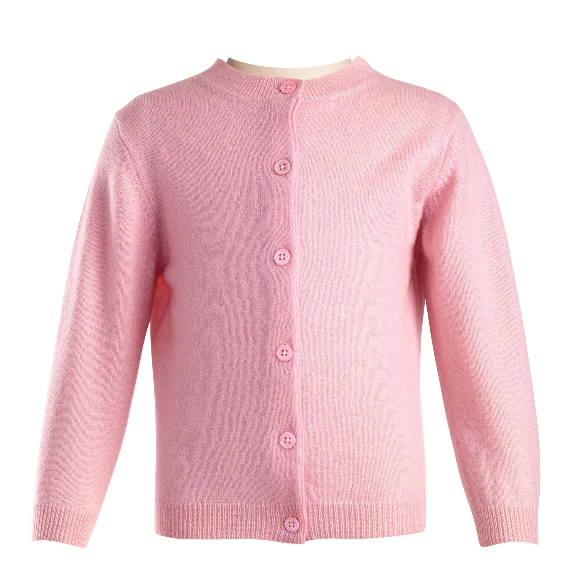 Girls Pink Cashmere Cardigan