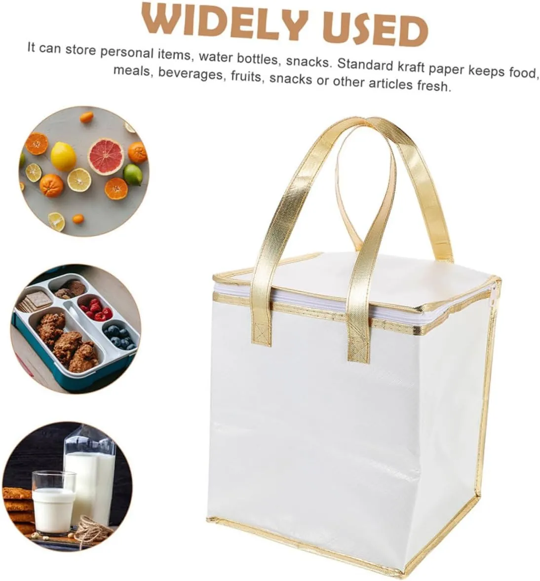 GLEAVI Thermal Bag for Food Insulated Cooler Tote Reusable Large-capacity Grocery Bag Carrier