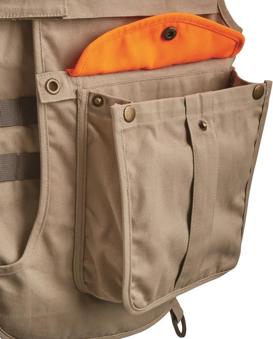 Guide Gear Men's Upland Vest for Bird Hunting, Orange with Back Game Pouch