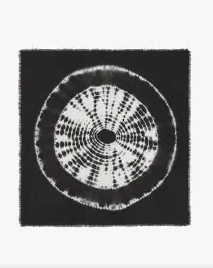 Hachiko - Circle Cashmere Bandana Scarf - Noir