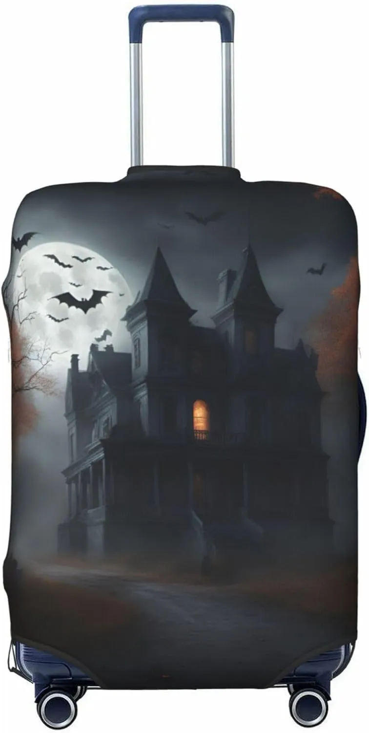 Halloween Horror Print Suitcase Covers Personalized Luggage Protector Elastic Washable Travel Gear Cover