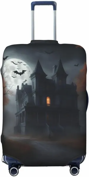 Halloween Horror Print Suitcase Covers Personalized Luggage Protector Elastic Washable Travel Gear Cover