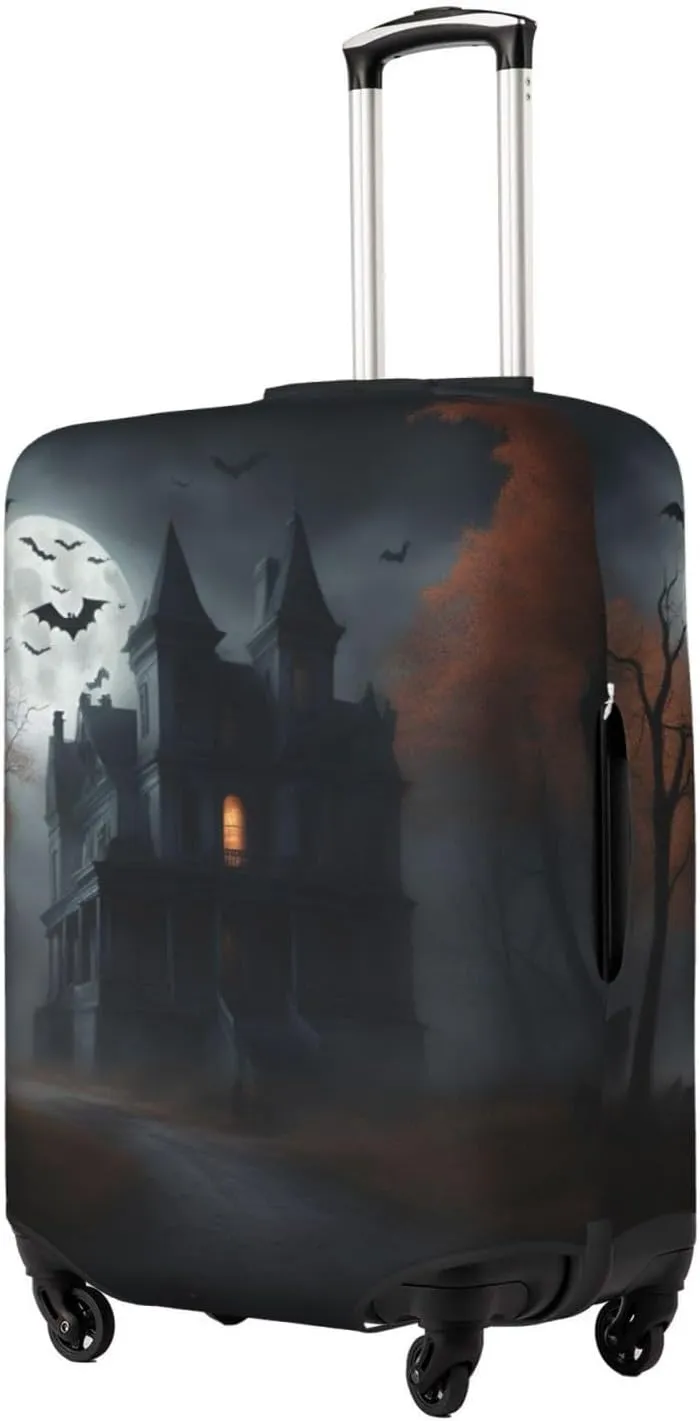 Halloween Horror Print Suitcase Covers Personalized Luggage Protector Elastic Washable Travel Gear Cover