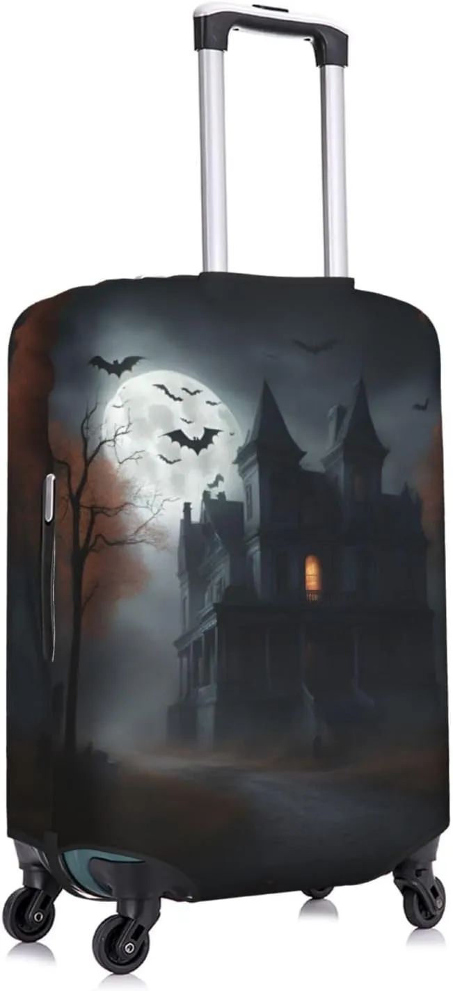 Halloween Horror Print Suitcase Covers Personalized Luggage Protector Elastic Washable Travel Gear Cover