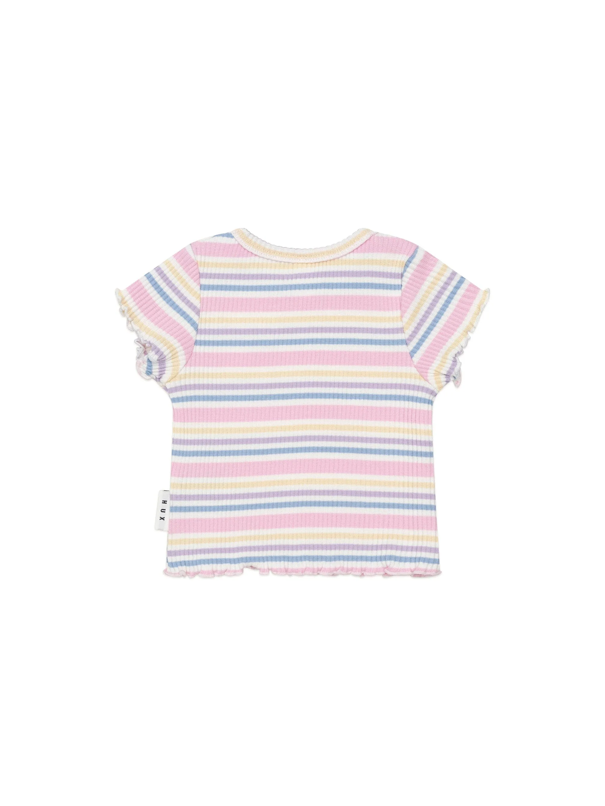 Huxbaby - Rainbow Stripe Rib Tee - HB2279W25