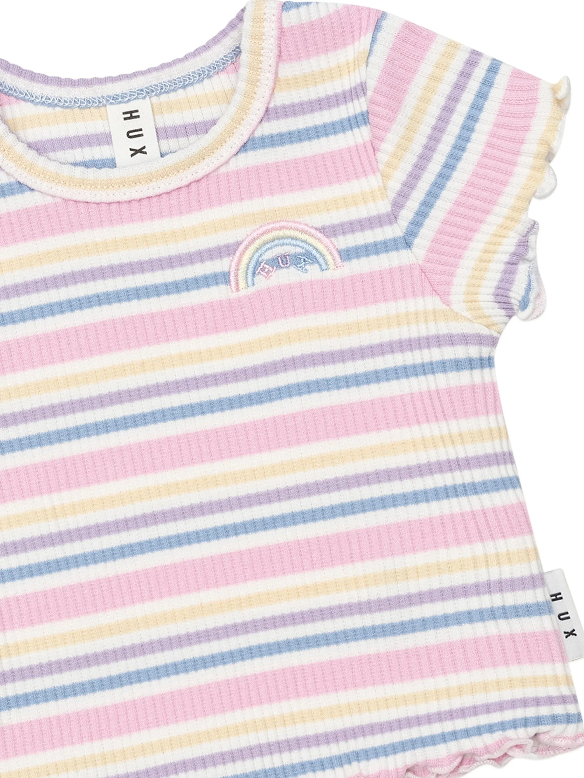 Huxbaby - Rainbow Stripe Rib Tee - HB2279W25