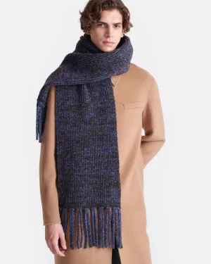 Ives - Compact Boucle Scarf - Blue/Brown