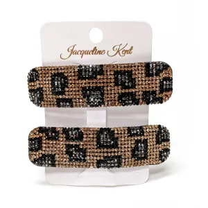 Jacqueline Kent Bubbles & Bling Hair Clips Wild Thing Leopard