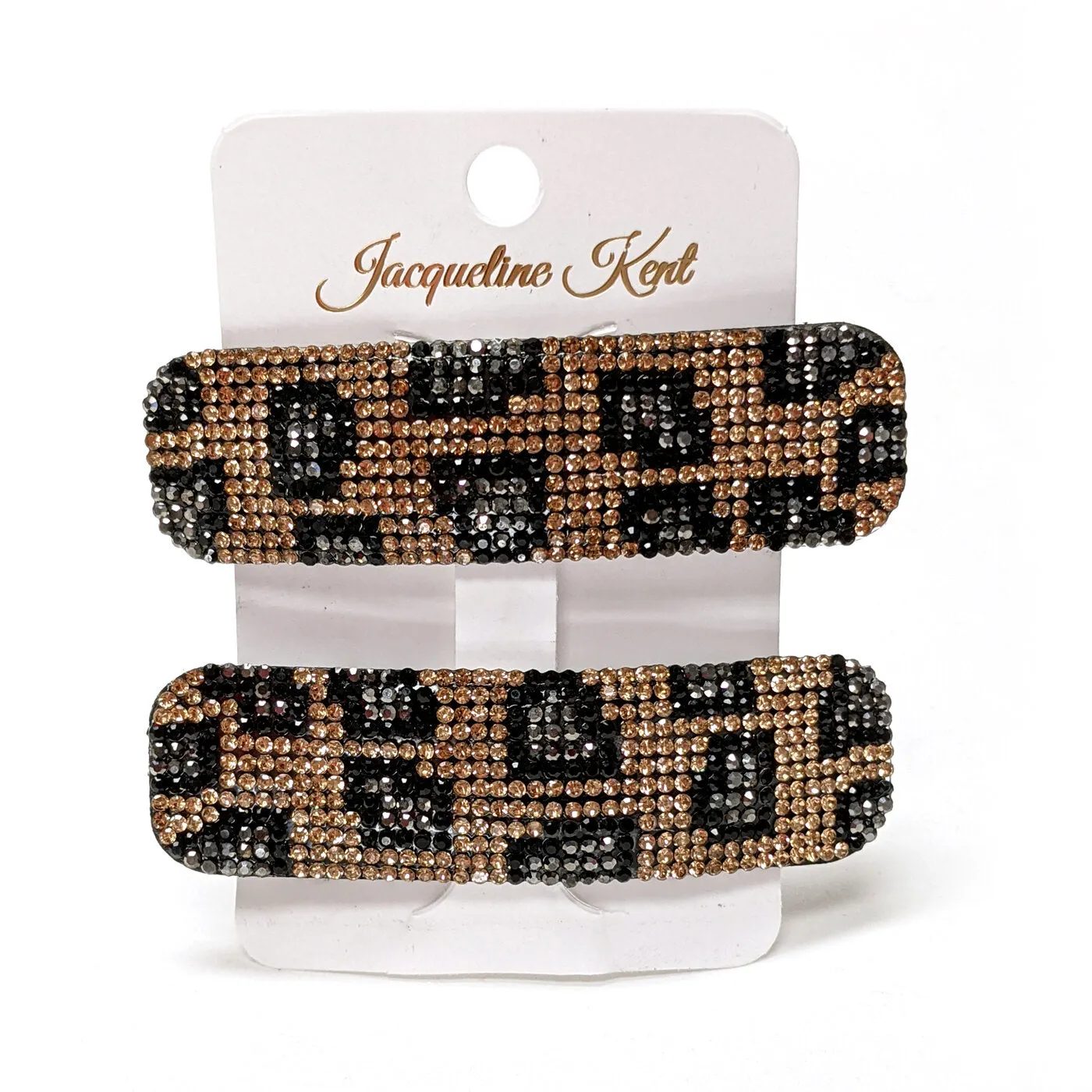Jacqueline Kent Bubbles & Bling Hair Clips Wild Thing Leopard
