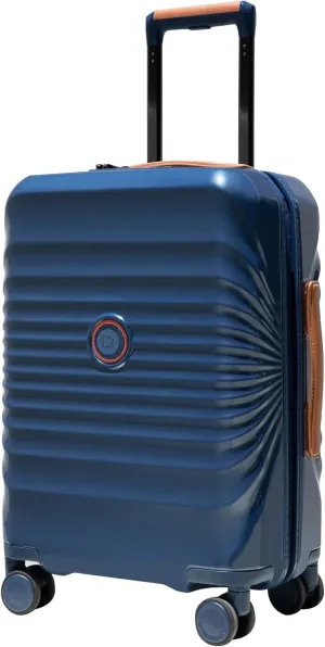 JCSD 20" Lightweight Carry-On Luggage with USB Port and Wheel Lock, Ergonomic Design, Spinner Wheels, Blue