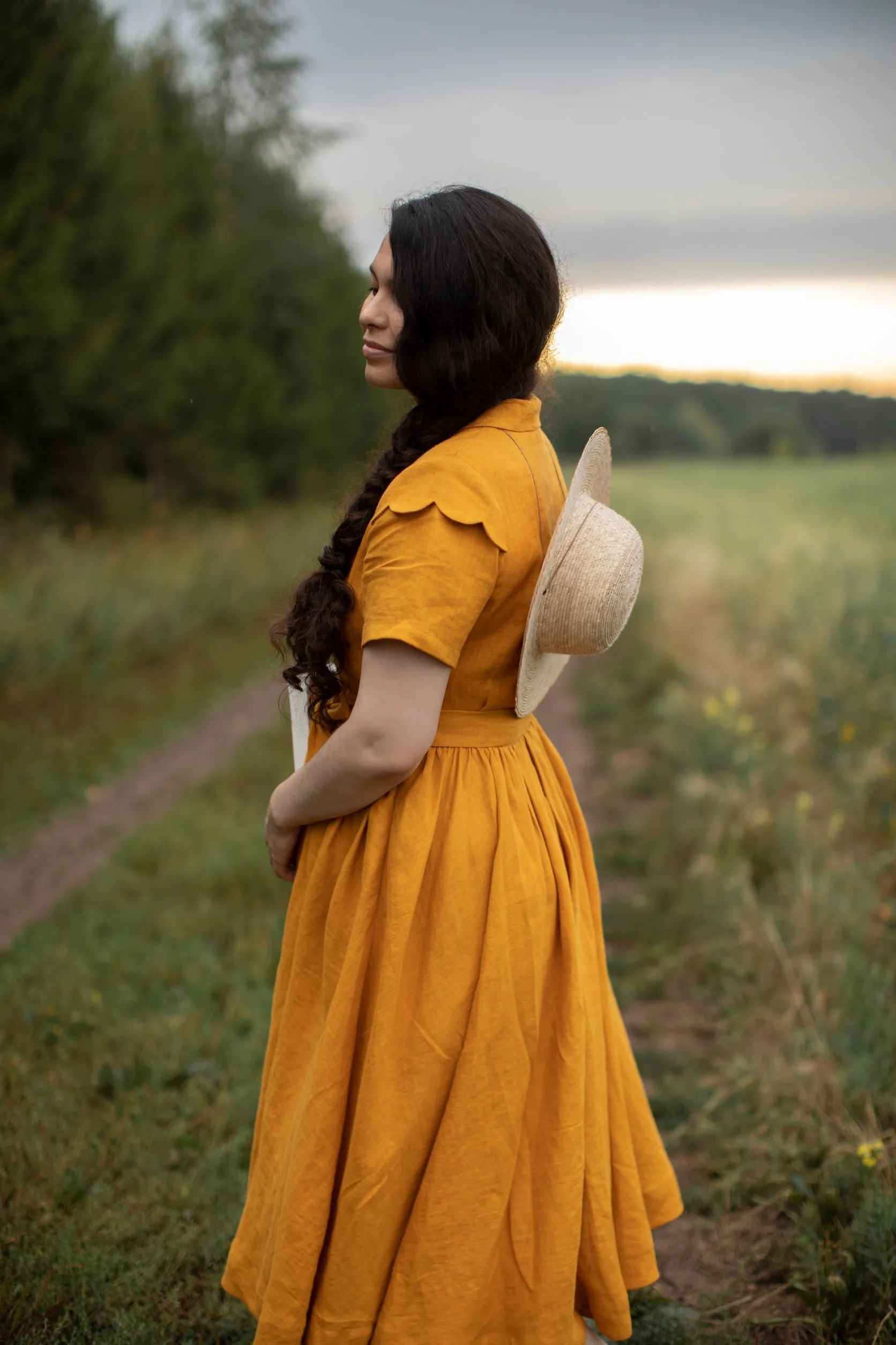 Jo Dress with short sleeves | Linen dress