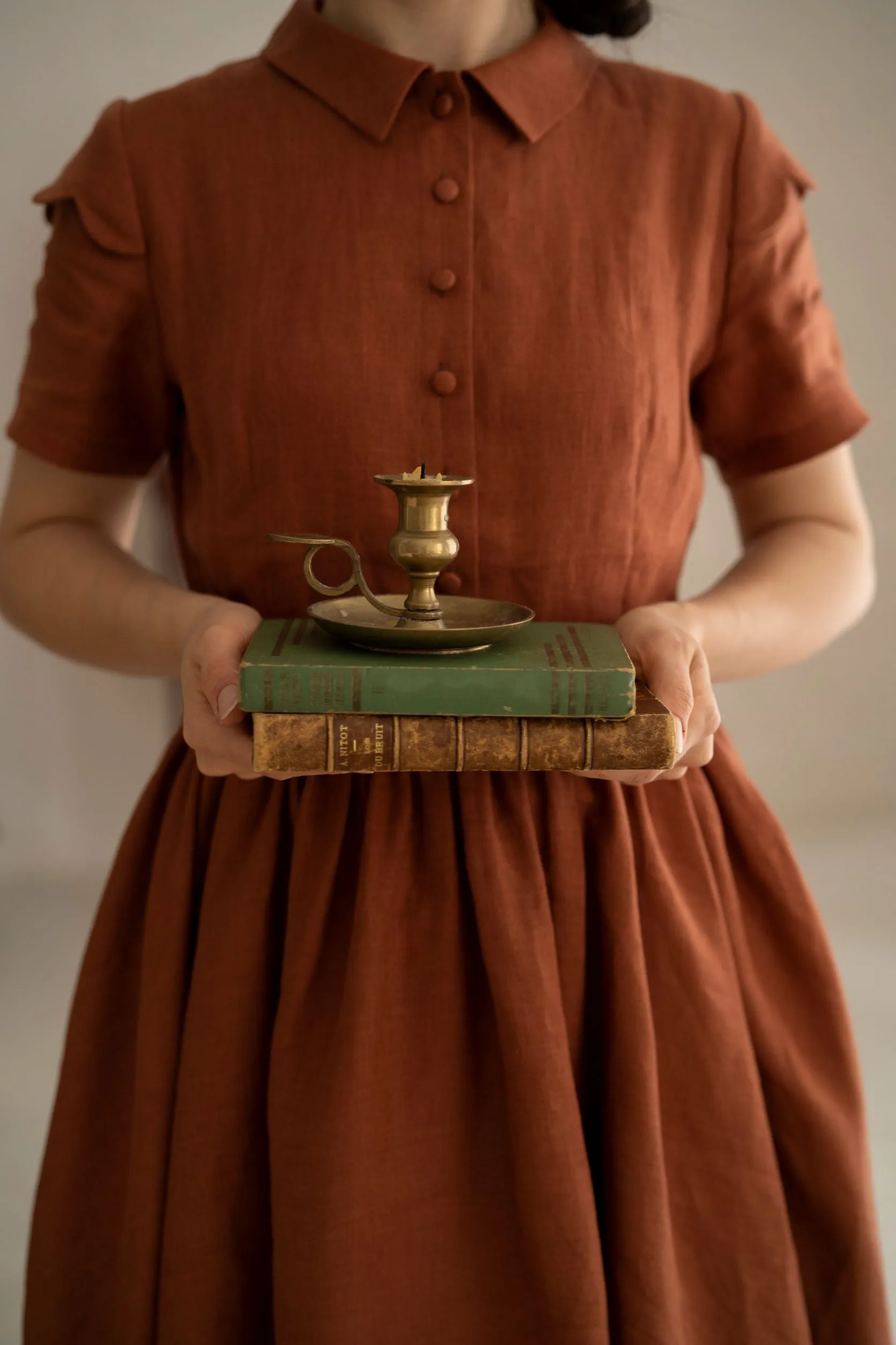 Jo Dress with short sleeves | Linen dress