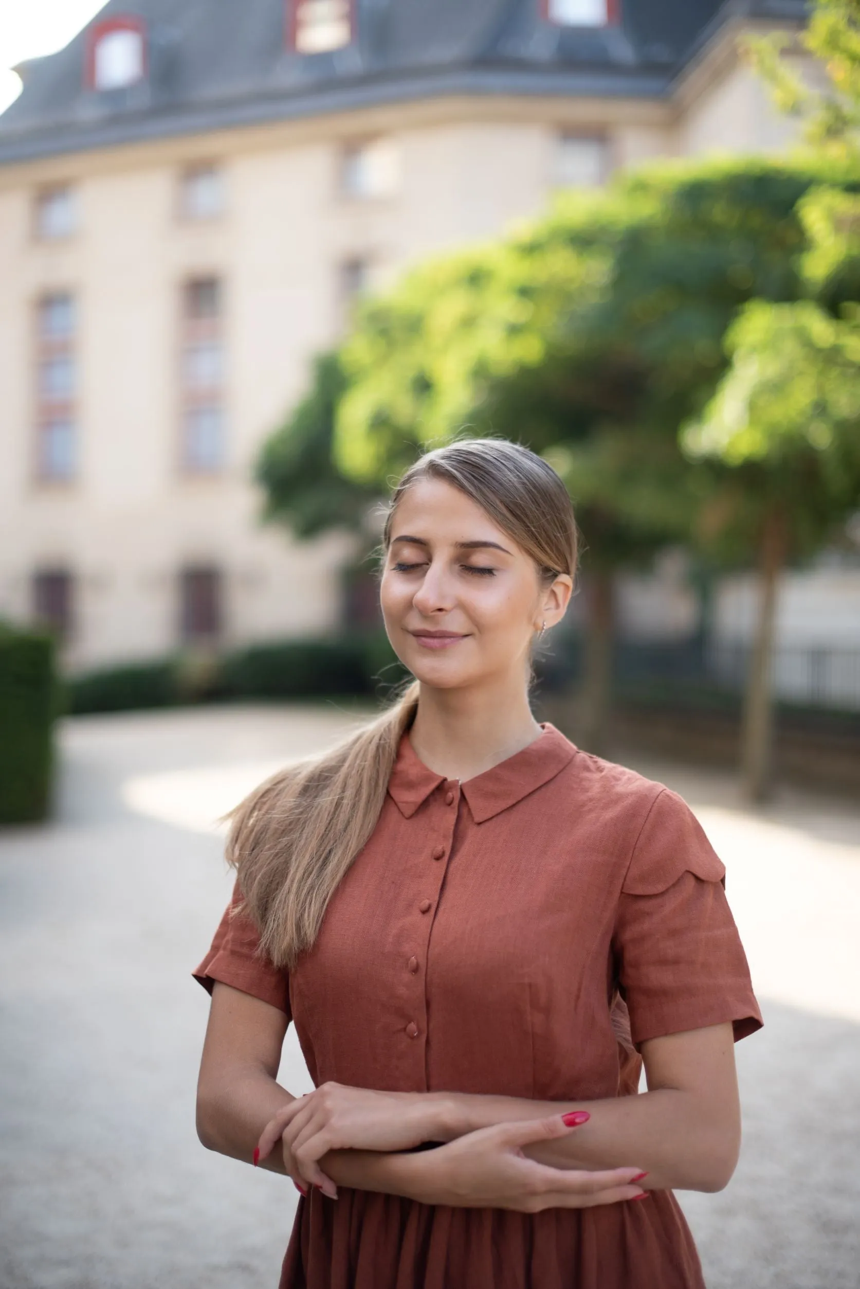 Jo Dress with short sleeves | Linen dress