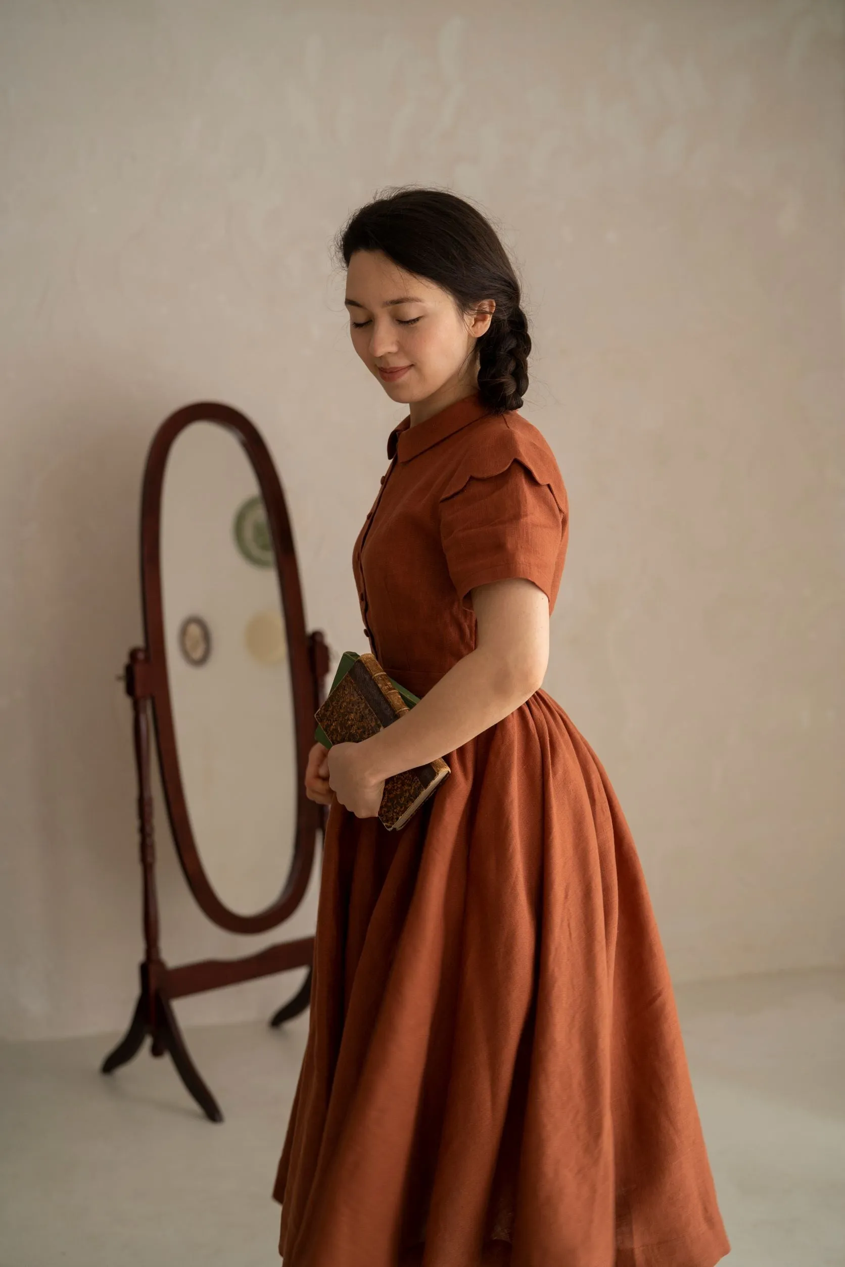 Jo Dress with short sleeves | Linen dress